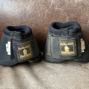 Classic Equine Dyno Turn Black Bell Boots size large
